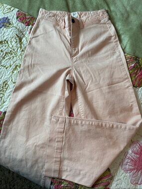 GAP Light peach crop wide leg pants
